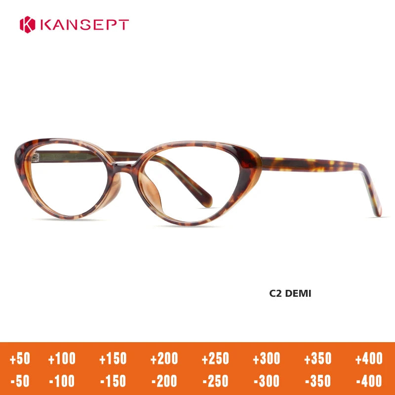 Kansept Women's Full Rim Oval Cat Eye Tr 90 Reading Glasses 455836