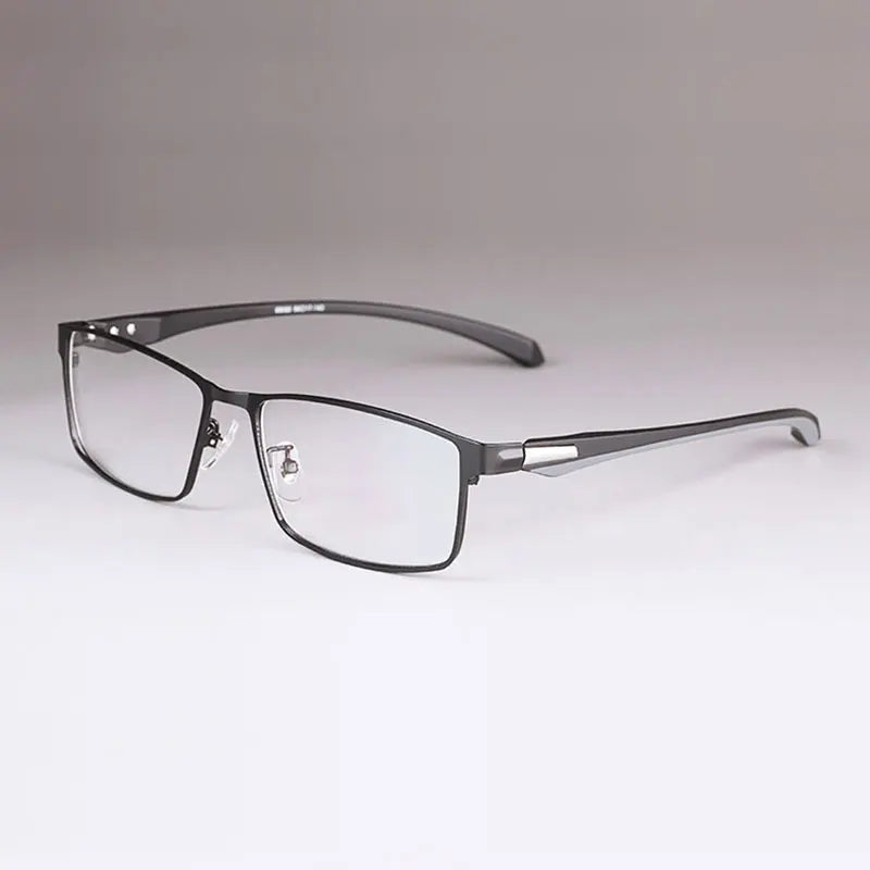 Hotony Men's Full Or Semi Rim Square Alloy Tr 90 Eyeglasses 17138 Full Rim Hotony BlackFullRim  