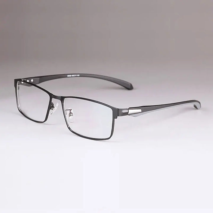 Hotony Men's Full Or Semi Rim Square Alloy Tr 90 Eyeglasses 17138 Full Rim Hotony BlackFullRim  