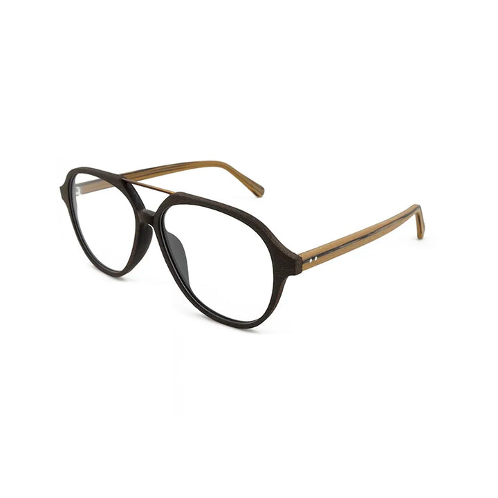 Hdcrafter Unisex Full Rim Oval Acetate Titanium Double Bridge Frames 603200 — view 5 | Hdcrafter Eyeglasses at FuzWeb