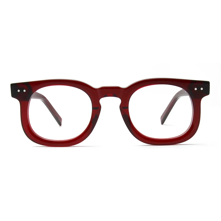 Esnbie Unisex Full Rim Square Oval Acetate Eyeglasses 23035 Full Rim Esnbie   