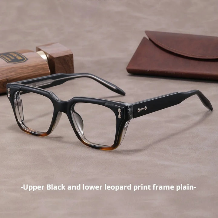 Xbora Unisex Full Rim Square Brow Line Tr 90 Alloy Eyeglasses 629864