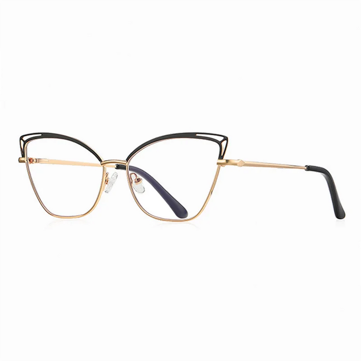 Ralfterty Women's Full Rim Oval Cat Eye Alloy Eyeglasses 883038