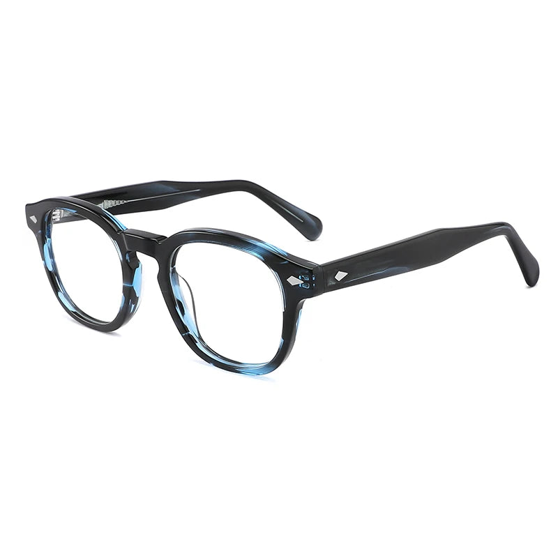 Gatenac Unisex Full Rim Oval Square Thick Acetate Eyeglasses Gxyj1208 Full Rim Gatenac C6