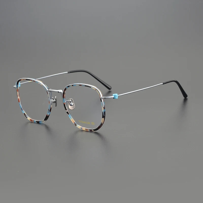 Nobler Unisex Full Rim Square Titanium Acetate Eyeglasses S872 Full Rim Nobler C5  