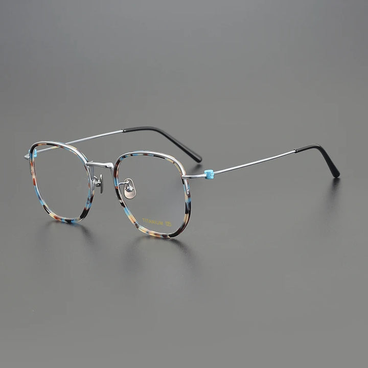 Nobler Unisex Full Rim Square Titanium Acetate Eyeglasses S872 Full Rim Nobler C5  