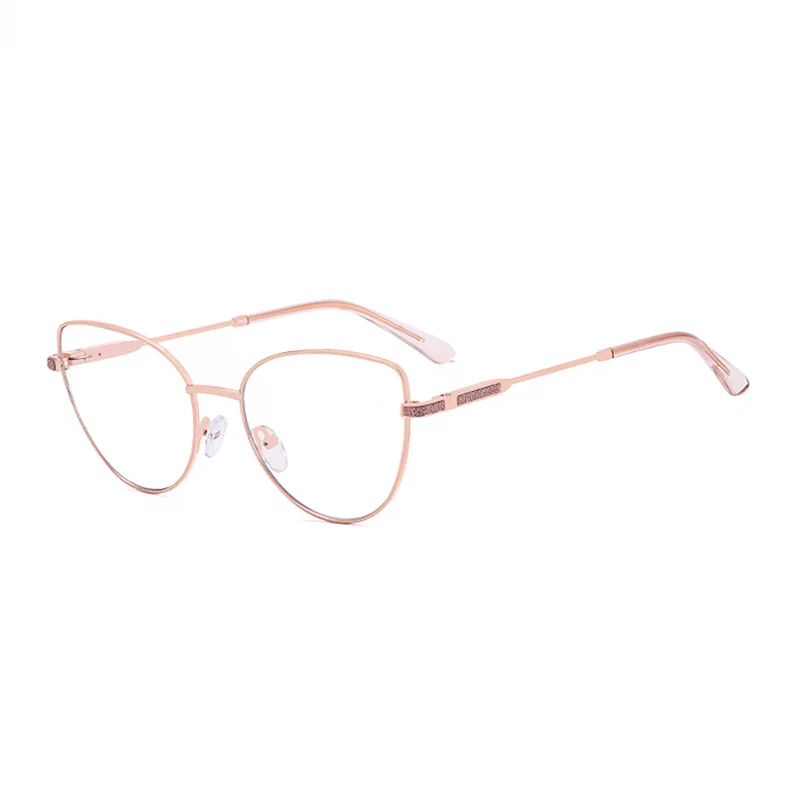 Ralferty Women's Full Rim Square Cat Eye Alloy Eyeglasses R82149 Full Rim Ralferty C4 RoseGold CHINA 