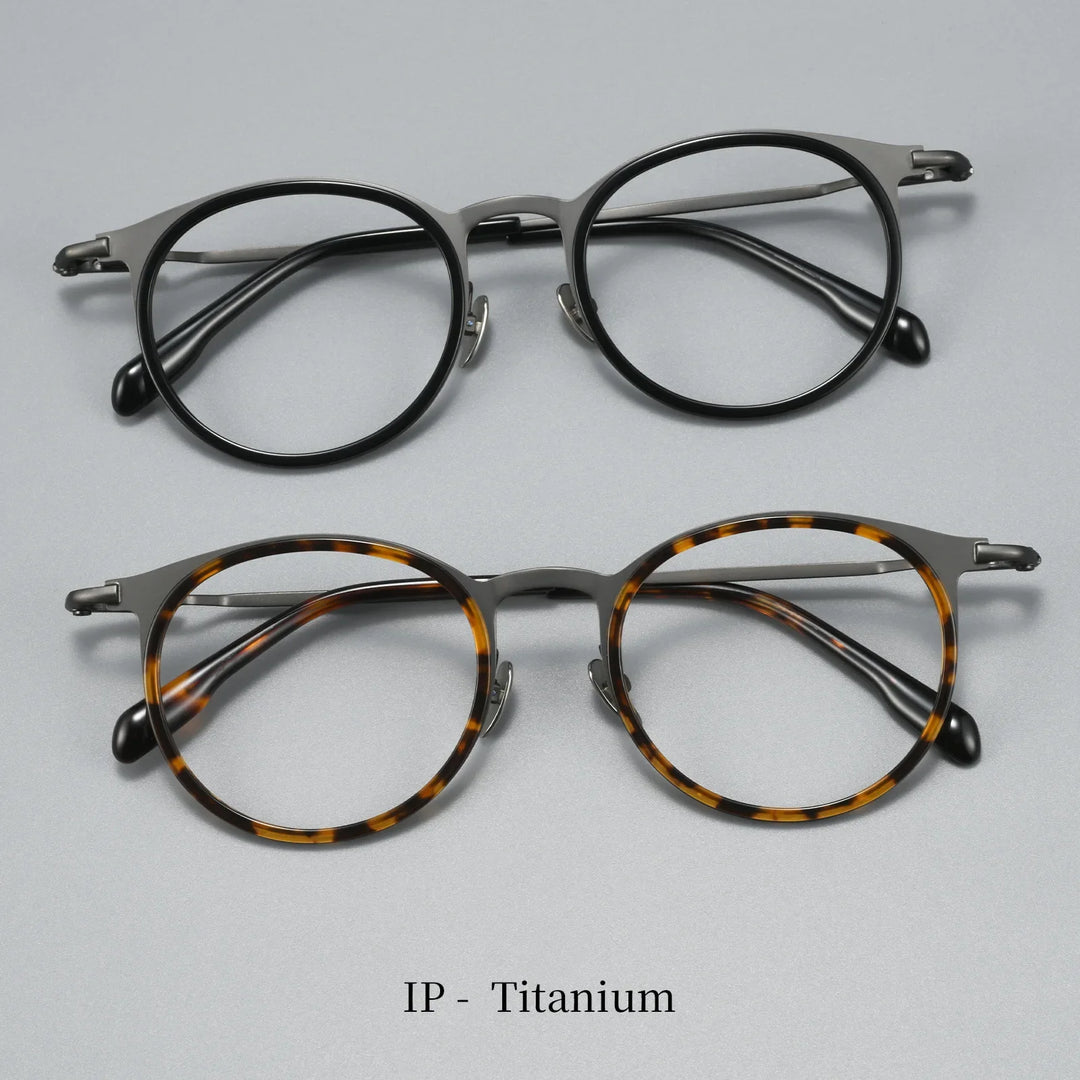 Bclear Unisex Full Rim Round Acetate Eyeglasses BSF-M80909S