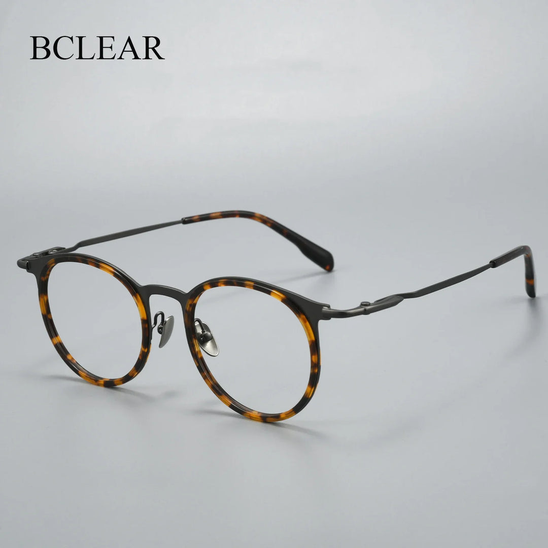 Bclear Unisex Full Rim Round Acetate Eyeglasses BSF-M80909S