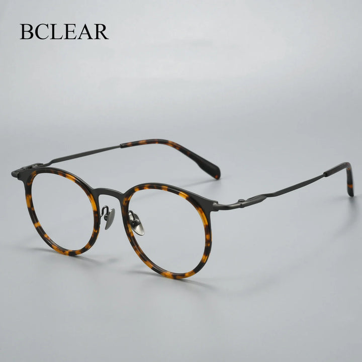 Bclear Unisex Full Rim Round Acetate Eyeglasses BSF-M80909S