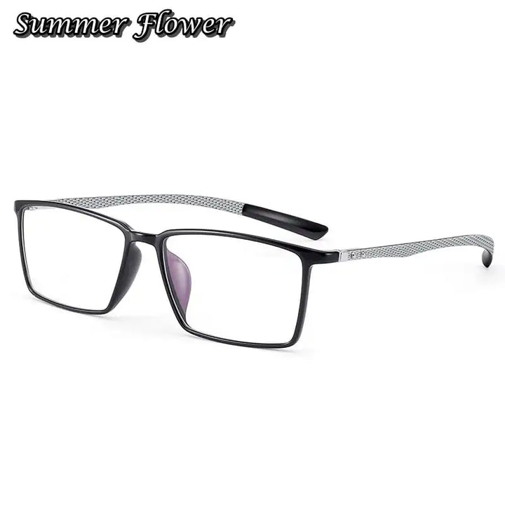 Summer Flower Women's Full Rim Square Tr 90 Titanium Eyeglasses 32135