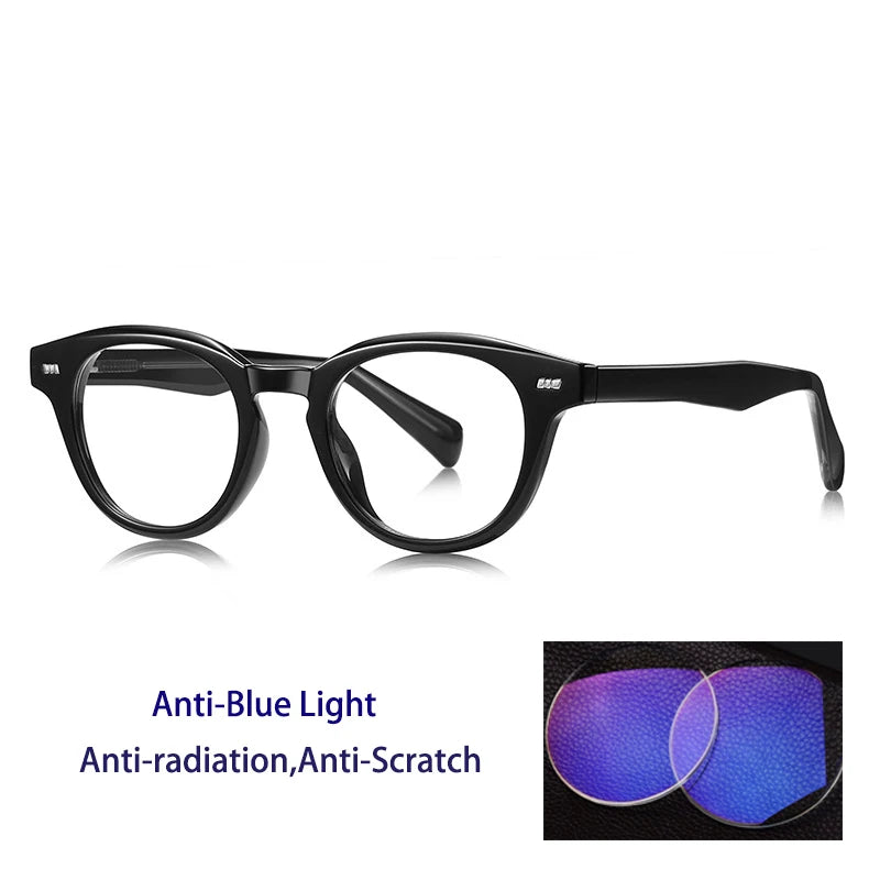 Kocolior Unisex Full Rim Oval Square Acetate Alloy Reading Glasses 82016
