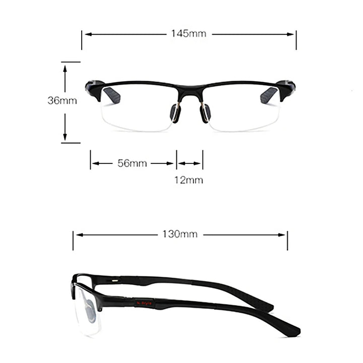 Hdcrafter Men Semi Rim Pilot Aluminum Sunglasses 3121