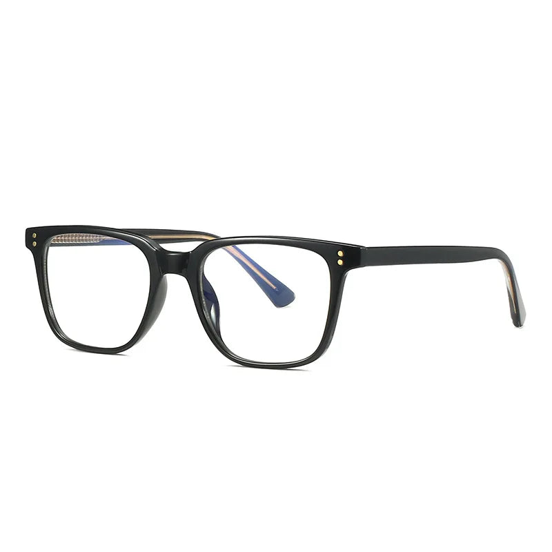 Kocolior Unisex Full Rim Square Acetate Alloy Hyperopic Reading Glasses 2021b Reading Glasses Kocolior Black 0 