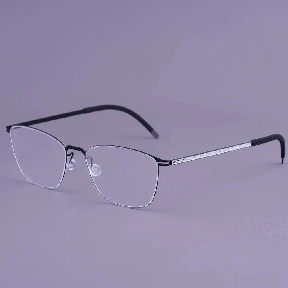 Bobbie 467441 Unisex Screwless Ful Rim Square Titanium Frames FuzWeb