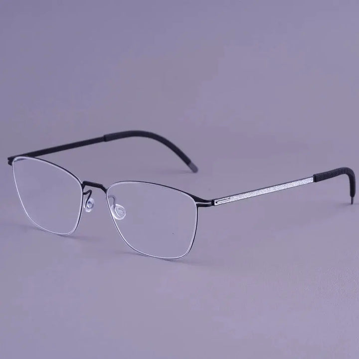 Bobbie 467441 Unisex Screwless Ful Rim Square Titanium Frames FuzWeb