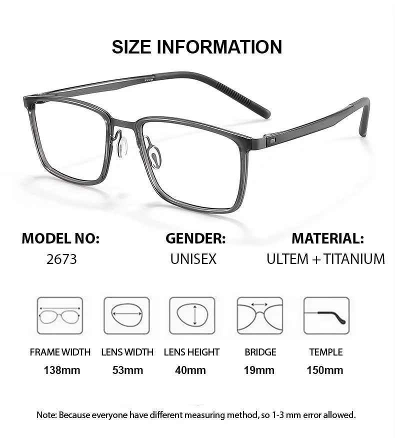 Summer Flower Women's Full Rim Square Titanium Eyeglasses 26734