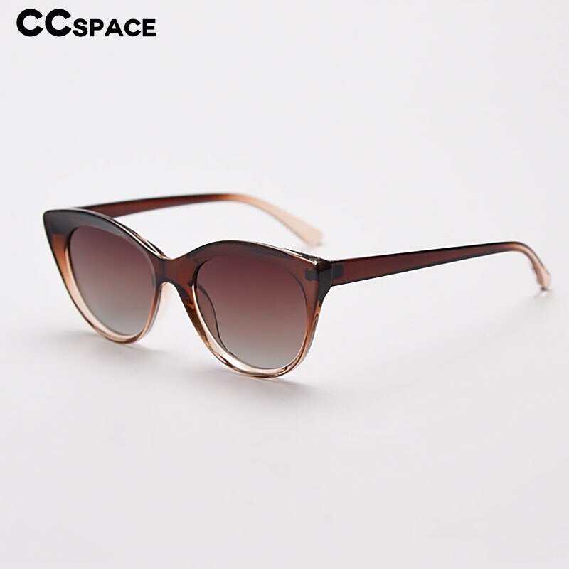 CCSpace Women's Full Rim Round Cat Eye Tr 90 Titanium Polarized Sunglasses 55796 Sunglasses CCspace Sunglasses   