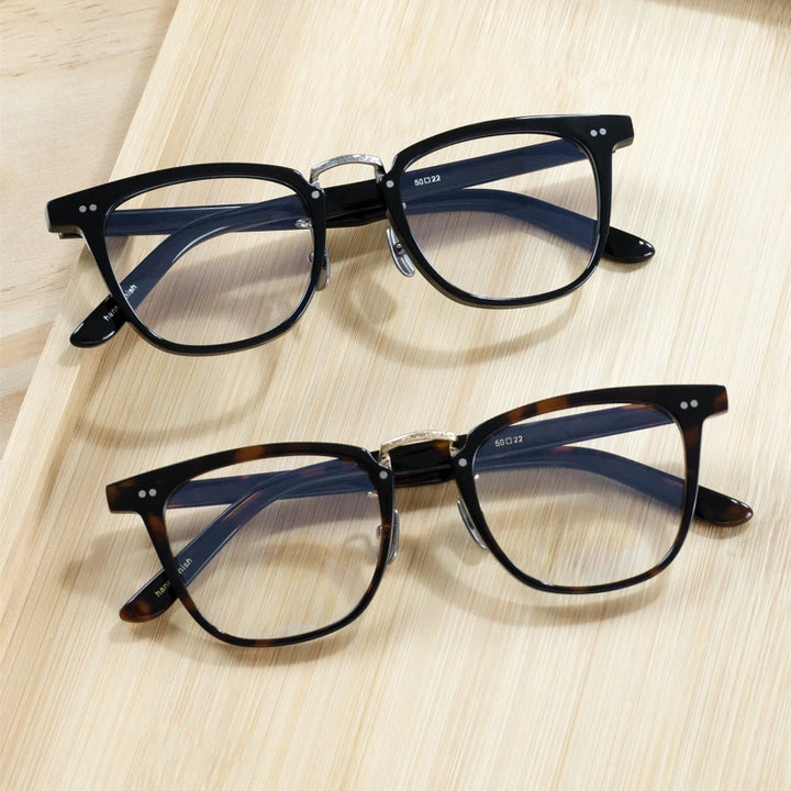 Blackmask Unisex Full Rim Square Acetate Eyeglasses Fuz 8