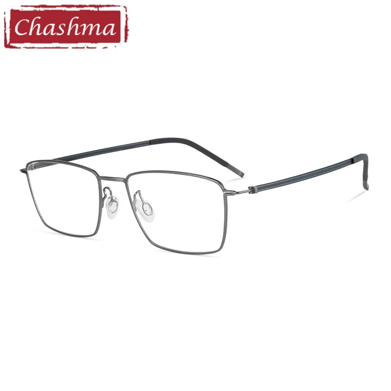 Chashma Ottica Men's Full Rim Square Screwless Titanium Eyeglasses 7242 Full Rim Chashma Ottica   