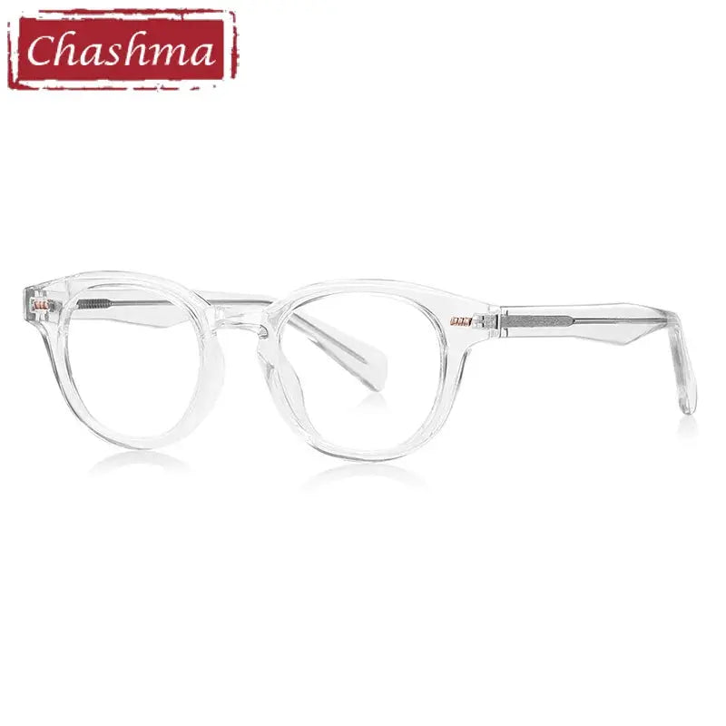 Chashma Ottica Unisex Full Rim Round Tr 90 Alloy Eyeglasses 774106 FuzWeb