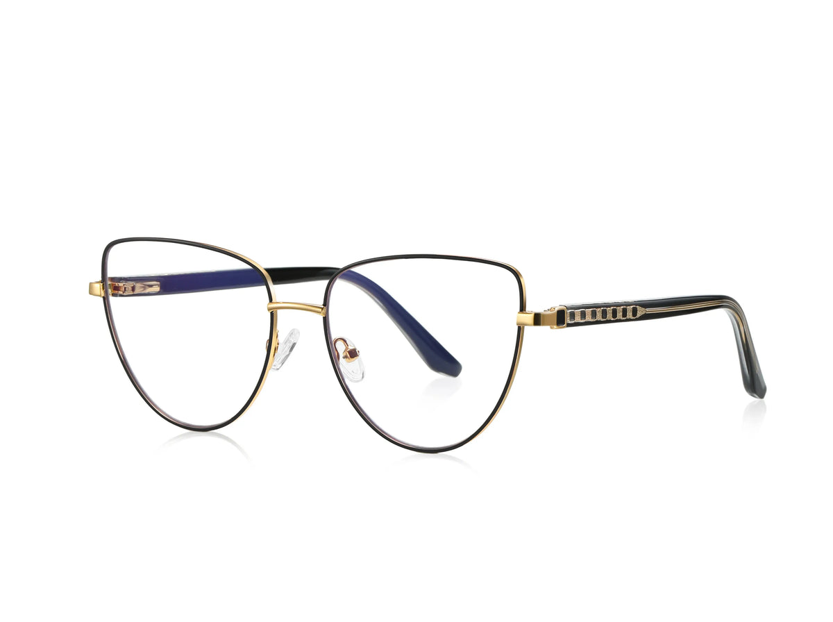 Vicky Unisex Full Rim Alloy Cat Eye Reading Glasses 3065.