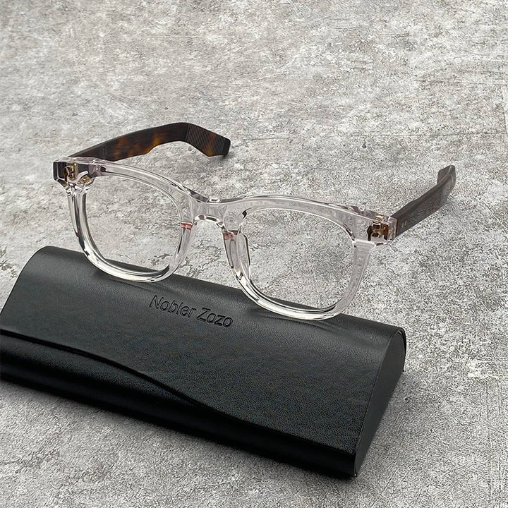 Nobler Unisex Full Rim Square Thick Acetate Eyeglasses N038 Full Rim Nobler   