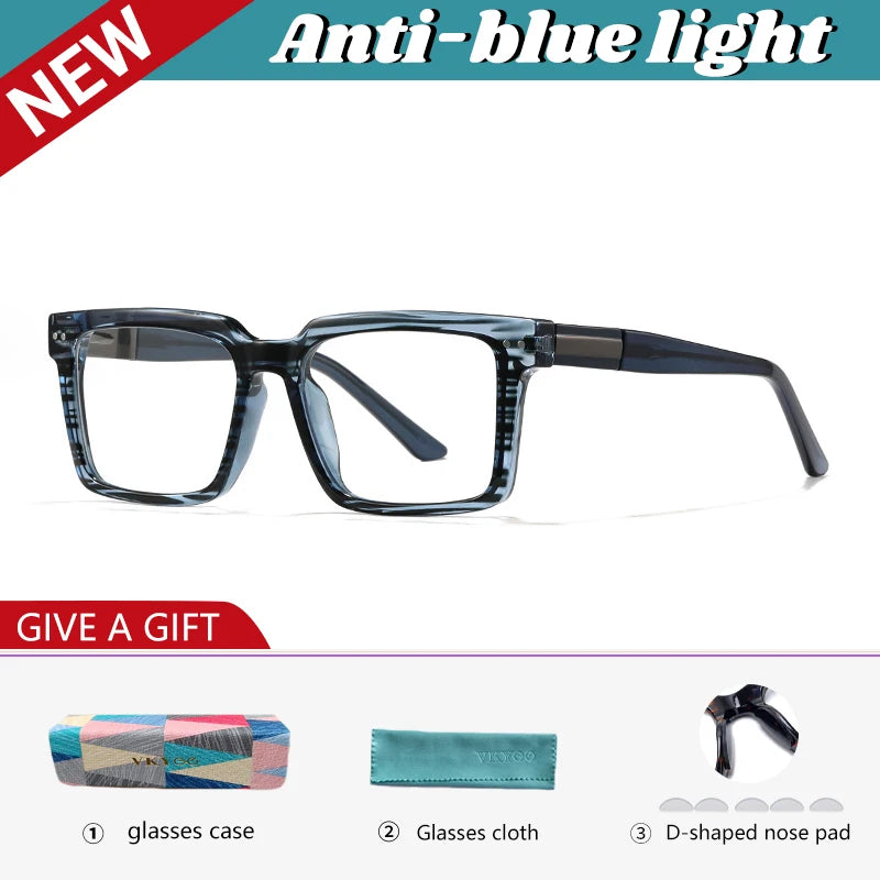 Vicky Unisex Full Rim Square Tr 90 Alloy Reading Glasses 360033