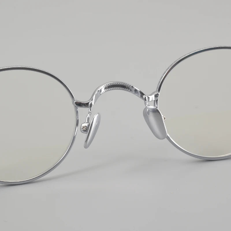 Muzz 684R men's small round titanium prescription eyeglasses — view 6