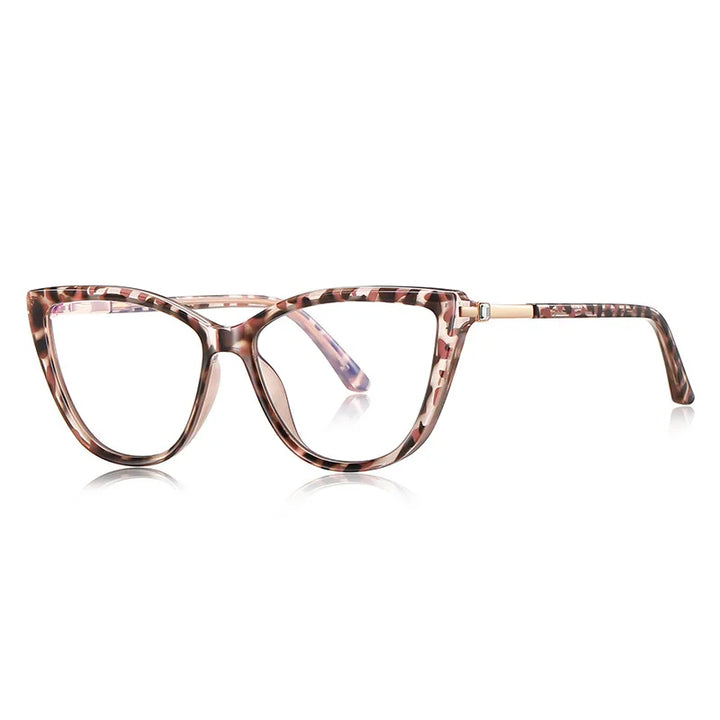 Momoja Women's Full Rim Oval Cat Eye Tr 90 Alloy Eyeglasses 72239