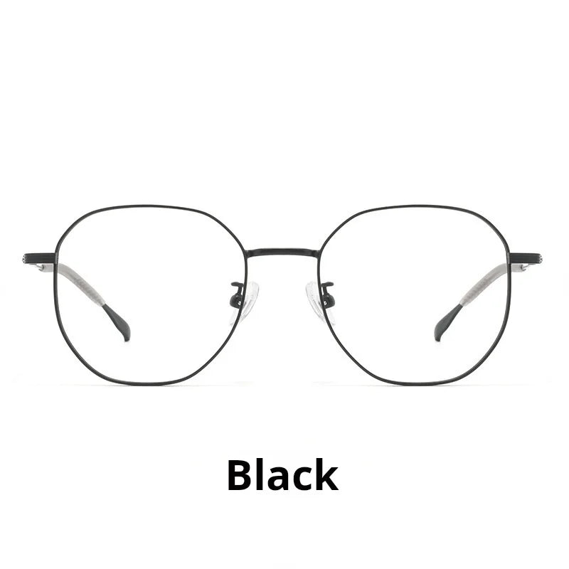 Momoja Women's Full Rim Polygon Square Titanium Alloy Eyeglasses 722003