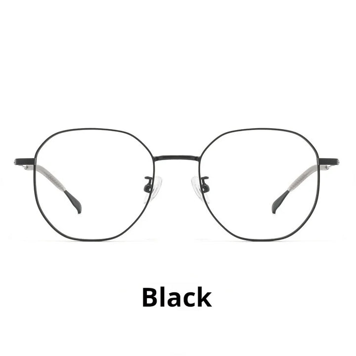 Momoja Women's Full Rim Polygon Square Titanium Alloy Eyeglasses 722003