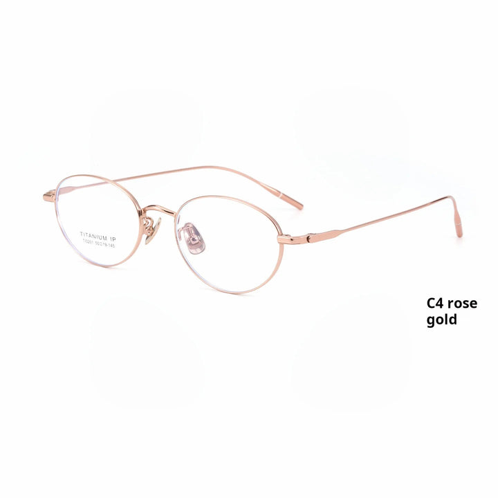 Xbora Unisex Full Rim Oval Pure Titanium Eyeglasses TI0201 — view 9 | Xbora at FuzWeb