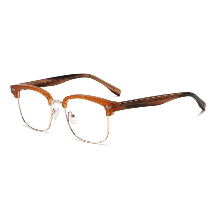 Hdcrafter Unisex Full Rim Square Tr 90 Acetate Eyeglasses 389291