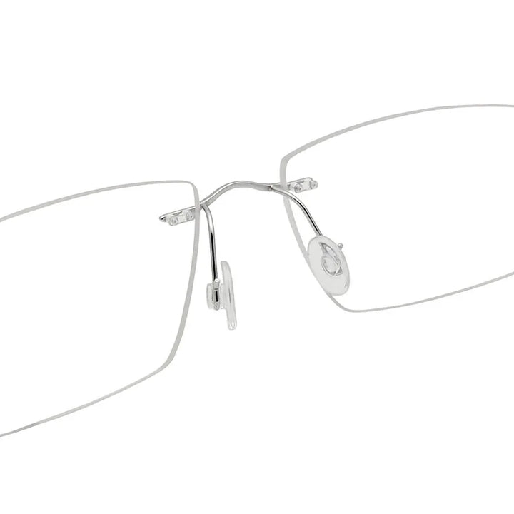 Hdcrafter Men's Rimless Square Screwless Titanium Eyeglasses 86529 Rimless Hdcrafter Eyeglasses   