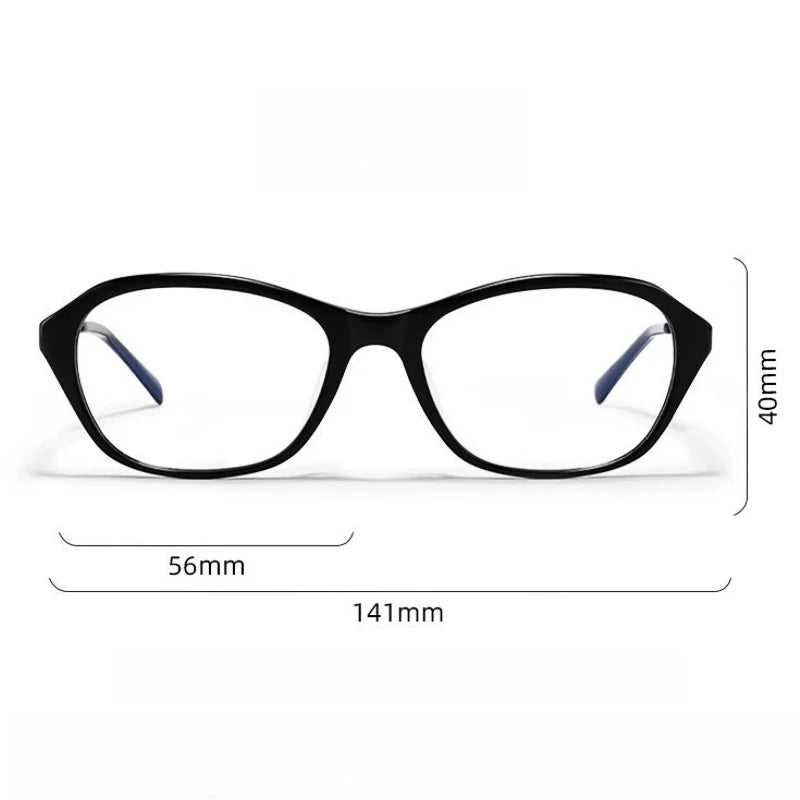 Yimaruili Women's Full Rim Square Cat Eye Acetate Alloy Eyeglasses 94053 Full Rim Yimaruili Eyeglasses