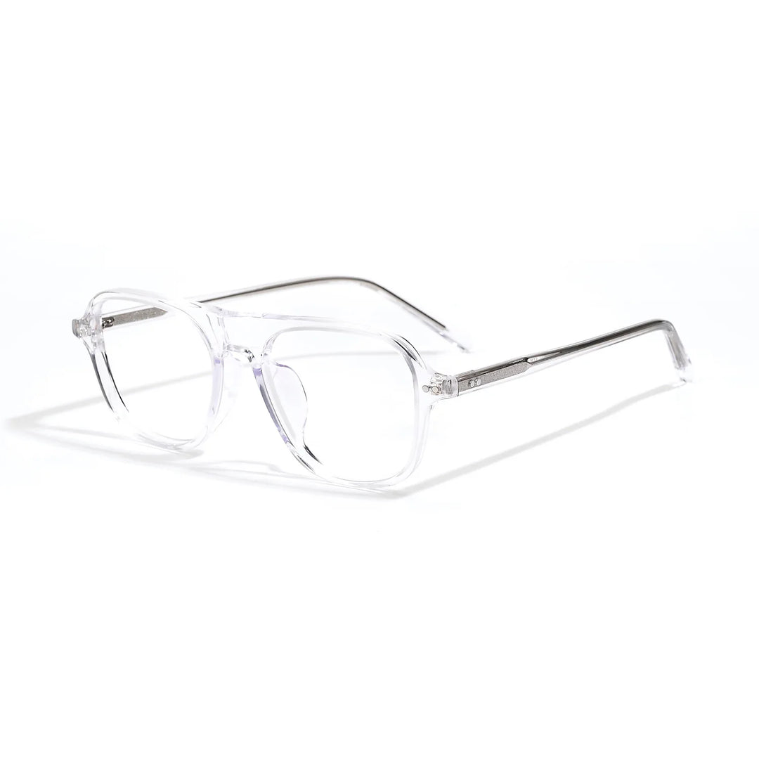 Hewei Unisex Full Rim Brow Line Square Acetate Eyeglasses 48222