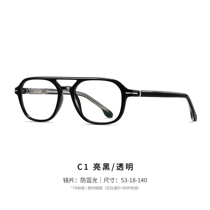 Reven Jate Unisex Full Rim Square Acetate Prescription Eyeglasses 32203 - view 11