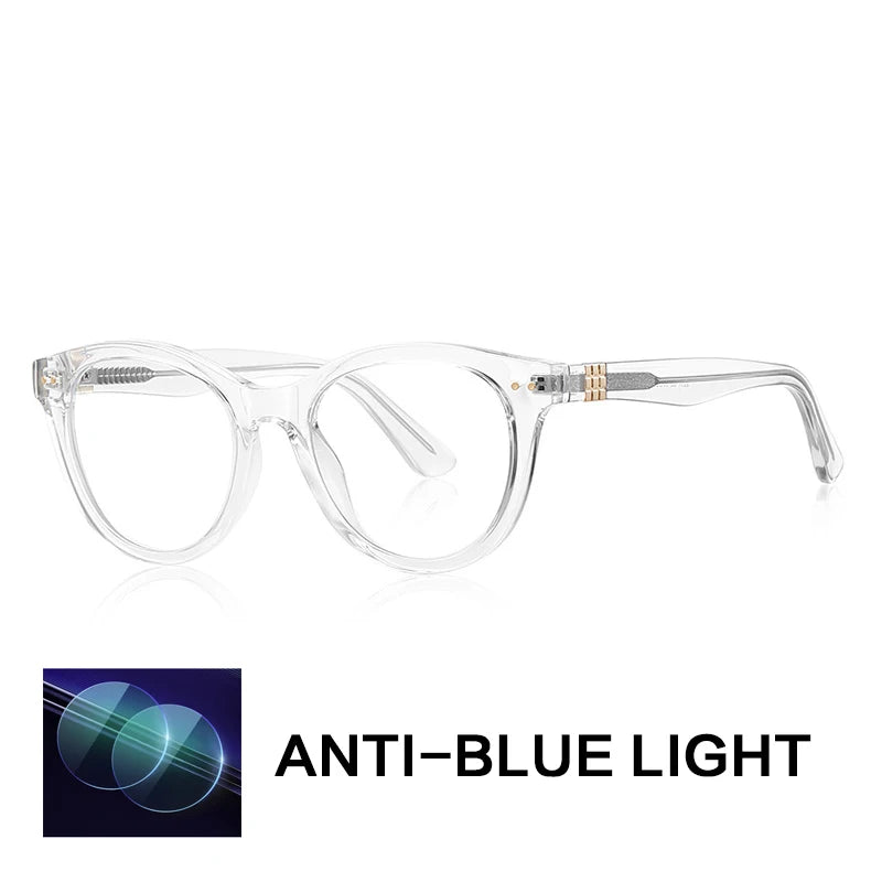 Gatenac Unisex Full Rim Oval Tr 90 Titanium Reading Glasses Gxyj2231