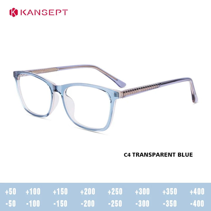 Kansept Women's Full Rim Square Tr 90 Alloy Reading Glasses 25003
