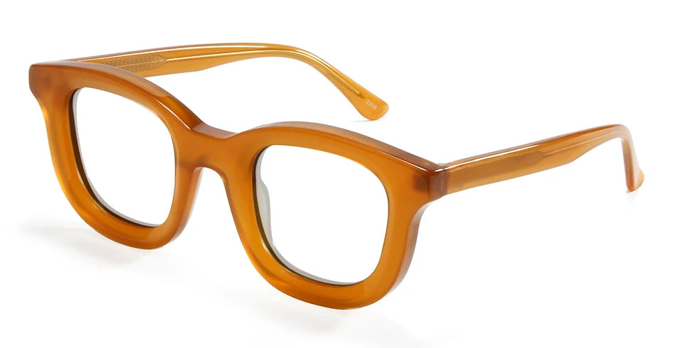 Esnbie Unisex Full Rim Round Square Thick Acetate Eyeglasses 23004