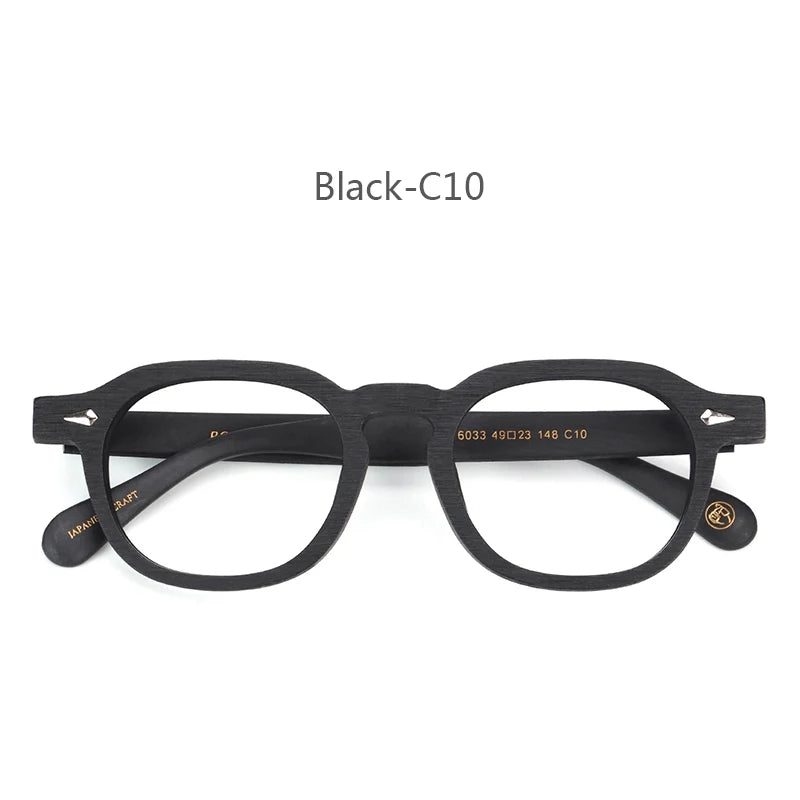 Hdcrafter Unisex Full Rim Flat Top Big Oval Acetate Eyeglasses 698183