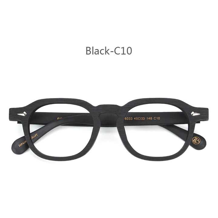 Hdcrafter Unisex Full Rim Flat Top Big Oval Acetate Eyeglasses 698183