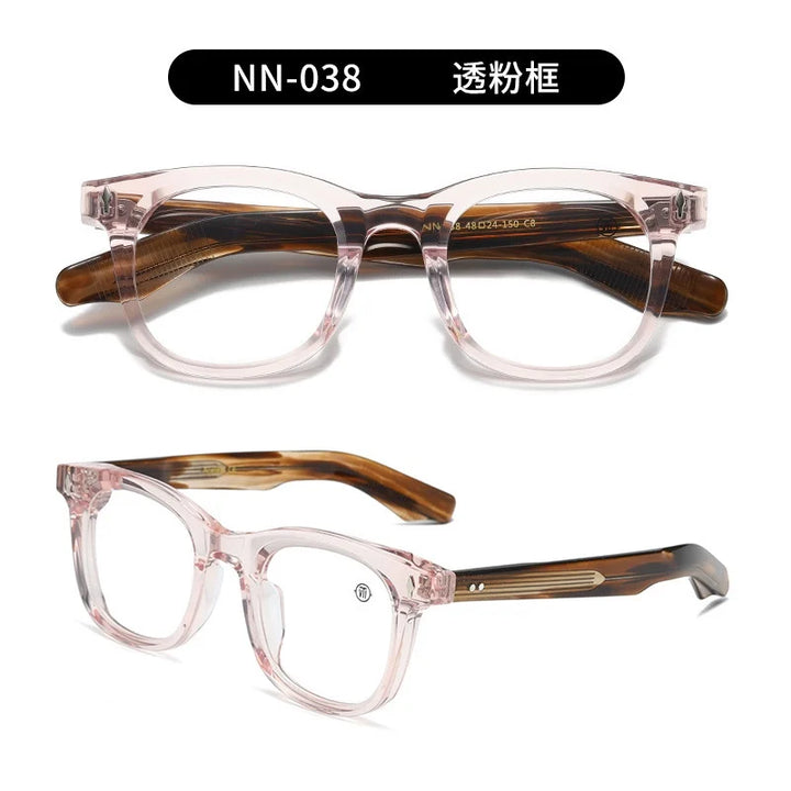 Nobler Unisex Full Rim Square Thick Acetate Eyeglasses N038 Full Rim Nobler C8  