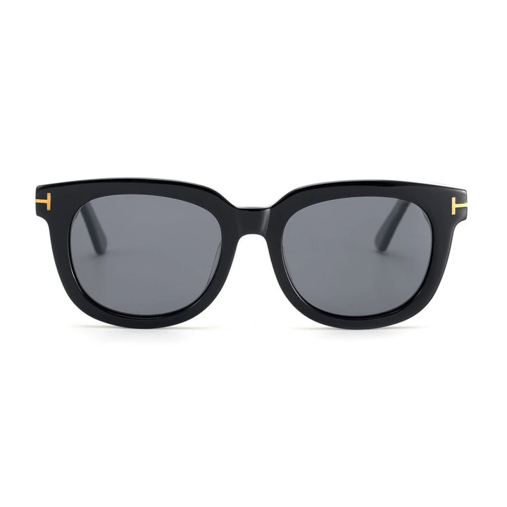Black Mask Men's Full Rim Square Acetate Polarized Sunglasses 211 Sunglasses Black Mask Black Black 
