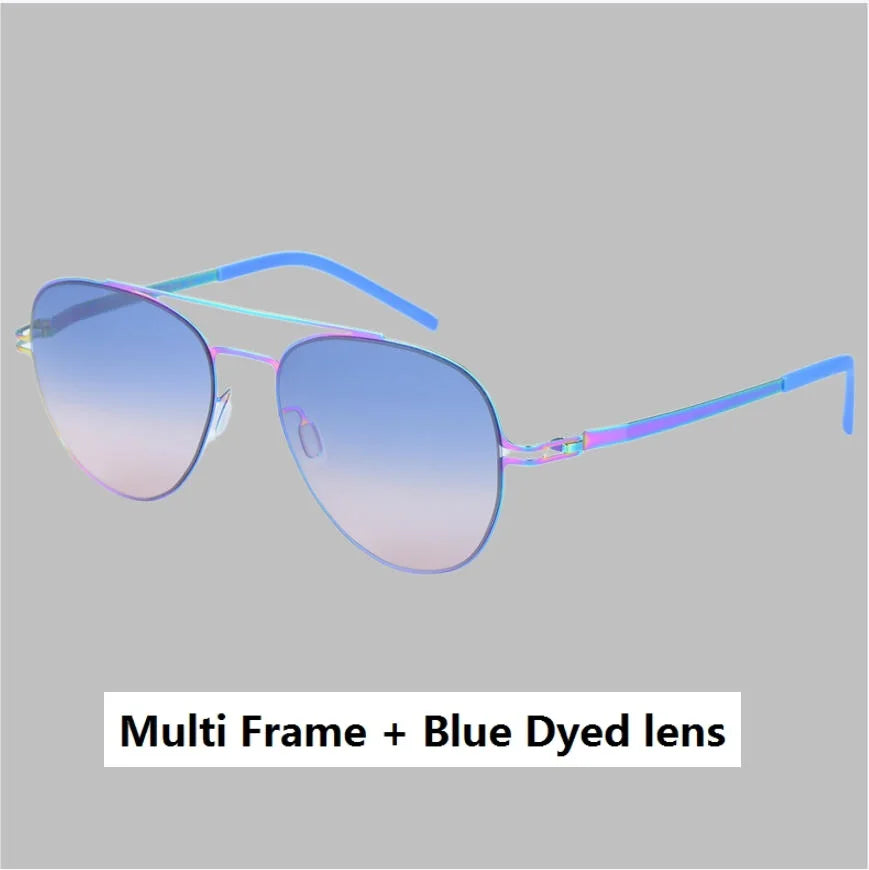 Bobbie Unisex Full Rim Oval Double Bridge Steel Sunglasses 565219