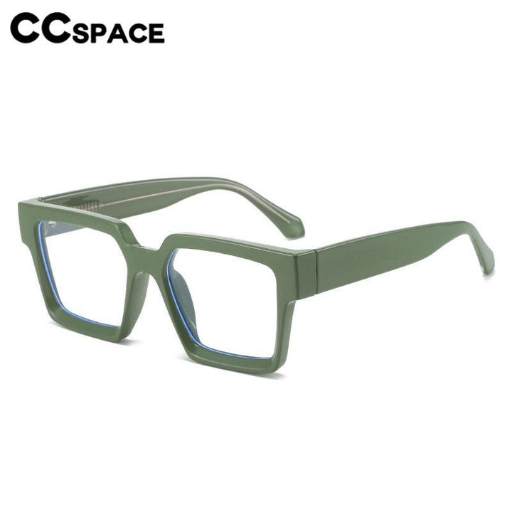 CCSpace Unisex Full Rim Square PC Plastic Eyeglasses 56604 Full Rim CCspace   