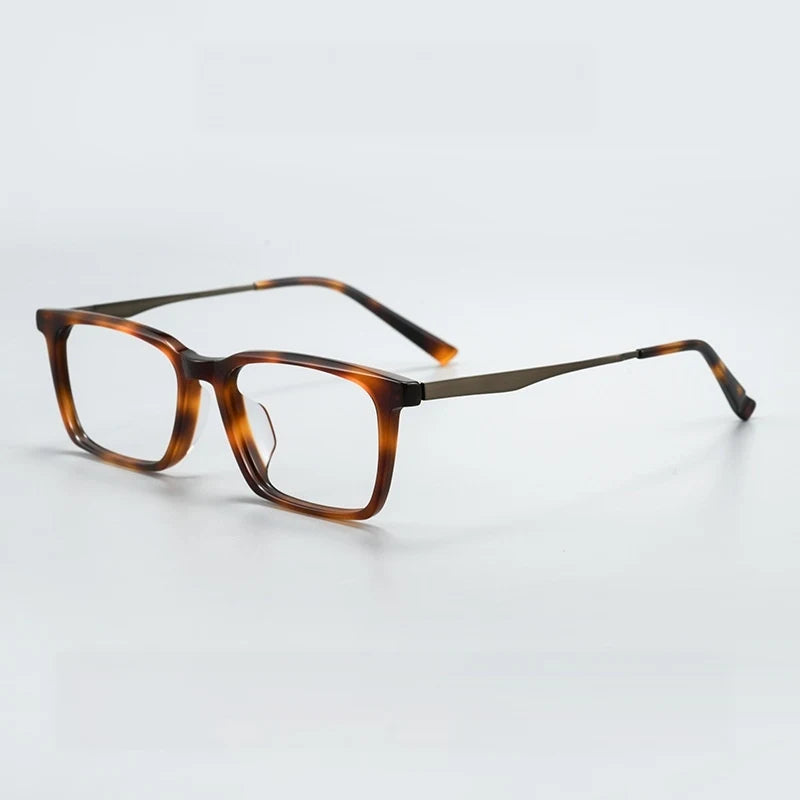 Yimaruili Unisex Full Rim Square Titanium &amp; Acetate Eyeglasses GG583F — view 4 | Yimaruili at FuzWeb