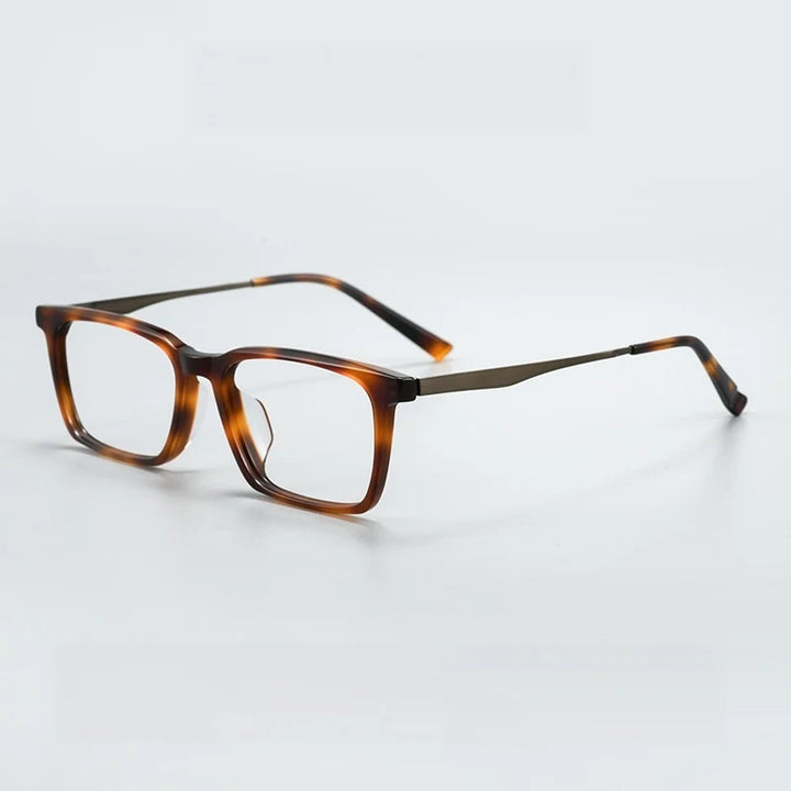 Yimaruili Unisex Full Rim Square Titanium &amp; Acetate Eyeglasses GG583F — view 4 | Yimaruili at FuzWeb