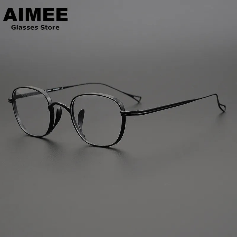 Aimee Unisex Full Rim Square Titanium Eyeglasses 1112114 Full Rim Aimee   